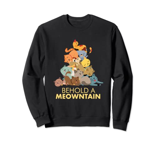 He aquí a Meowtain Cat Lovers Animal Sudadera