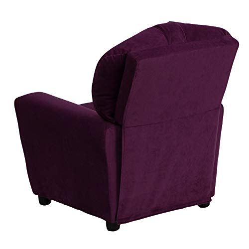 Flash Furniture Chandler Contemporary Purple Microfiber Kids Recliner With Cup Holder #TOP3
