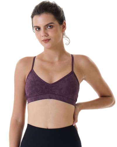 Image of AUROLA Mercury Workout Sports Bras Women Athletic Removable Padded Backless Strapy Minimal Crop Top