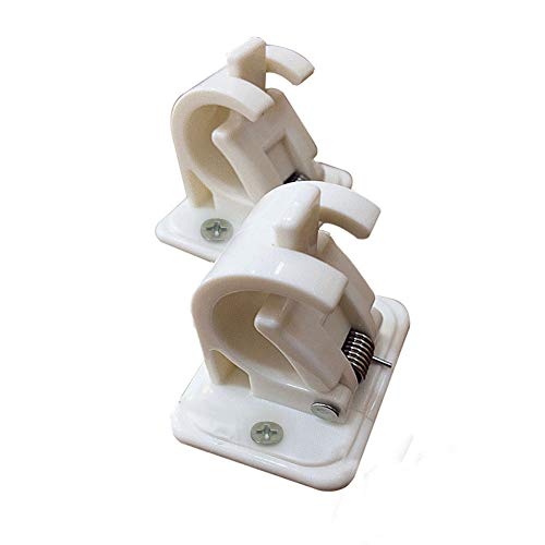 Haidong 2Pcs Stick-on Type Plastic Door Curtain Rod Mount Bracket Holder Towel Bar Bracket