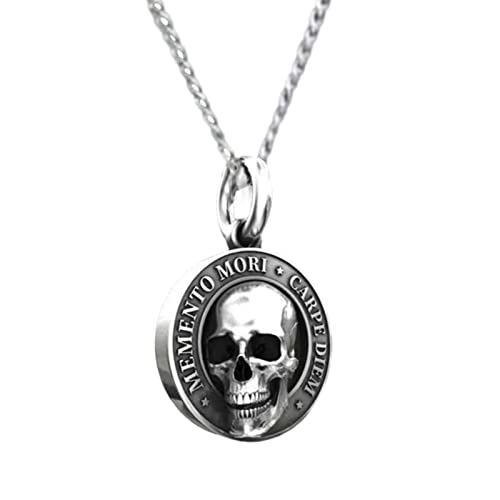 Xiaolan Vintage Schädel Halskette - 3D-Schädel-Anhänger-Charme-Halskette | Feiertags-Halloween-Edelschmuck für besondere Anlässe für Männer und Frauen Cover