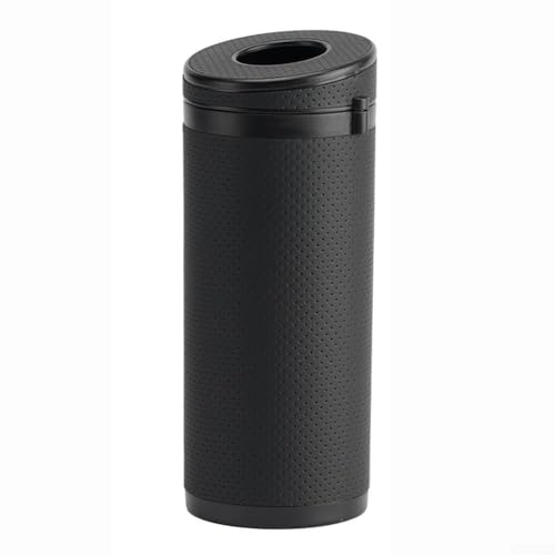 Dispensador de toallas de papel para coche, contenedor redondo con función de rotura de vidrio (negro)