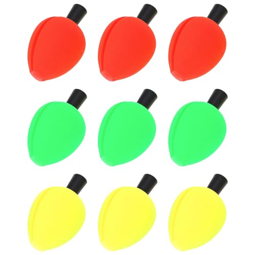 OriGlam 9pcs Fishing Bobbers Fishing Floats Foam Strike Indicators, Float