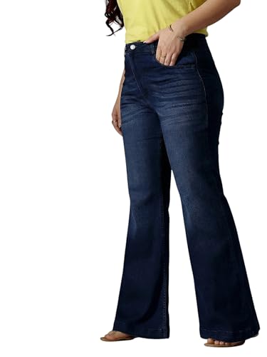 Image of Miss Chase A+ Women's Bootcut High Rise Regular Length Stretchable Denim Jeans