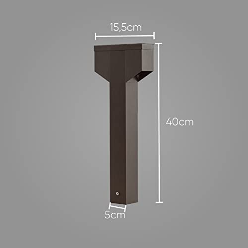 Poste Balizador Luminária Jardim 2 Focos P/ Gu10 Mr11 St2767 (MARROM)