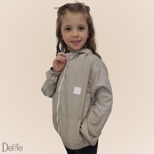 Jaqueta Corta Vento Masculino e Femenino Infantil Resistente á Água Ultra Leve sem Forro com Capuz e