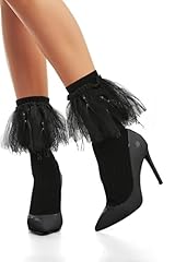 Black Sparkly Lace Ruffle