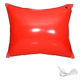 FONDUO Poolkissen Winter mit 4 Ösen, Ultradickes 0.4mm PVC Luftkissen, mit 4x1m Seil Winterkissen, Poolkissen für Pool Abdeckplane, Luftkissen Pool Winter Pool Wintermittel(200x250x90cm), Rot,FOUD212