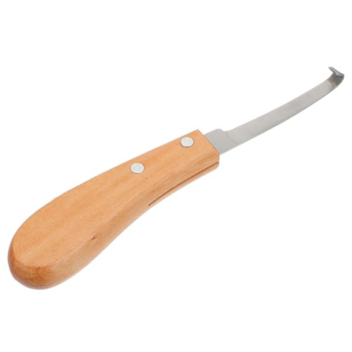 DOITOOL Cuchillo para Pezuñas de Acero Inoxidable Portátil y Resistente Herramienta de Recorte para Caballos y Vacas Compacto para Uso Manual y Mantenimiento de Cascos Color Aleatorio