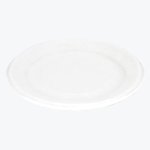 Platos de comedor desechables de 6 pulgadas, resistentes, 100% biodegradables, aptos para horno, hechos de fibras ecológicas de bagazo de caña de