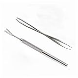 HANABASS 2個ステンレススチール 除去ツール ペット用 キット 犬 猫用 フォーク式 片口 両口 ピン 軽量 携帯便利 近所の散歩 キャンプ 旅行に適用