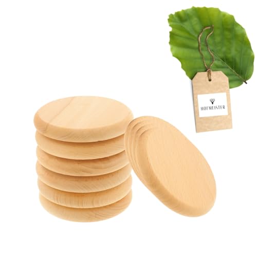 10x HOFMEISTER® Maßkrugdeckel Holz – Abdeckung für Maßkrüge und Biergläser bis 8,4 cm, Anti-Wespen-Schutz aus Buche, Handarbeit – Ansicht 1