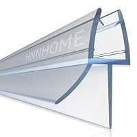 HNNHOME® Rubber Plastic Bath Shower Screen Seal Strip For 8-10mm Glass Door Straight up to 20mm Gap