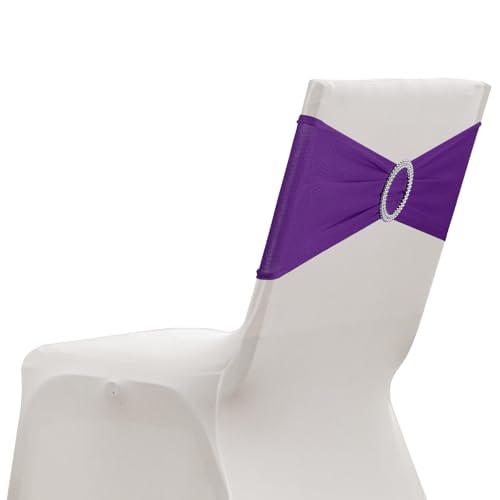 sourcing map Paquete de 20 bandas elásticas para silla, banda elástica para silla con hebilla deslizante, lazos elásticos universales para bodas, fiestas, ceremonias, eventos, decoración de eventos