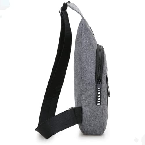 Mochila tiracolo masculina para viagem ao ar livre esportiva mochila tiracolo (Cinza)