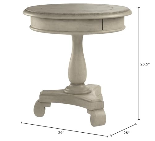 Roundhill Furniture Rene Contemporary Wood Pedestal Side Table, Champagne - Thumbnail 2