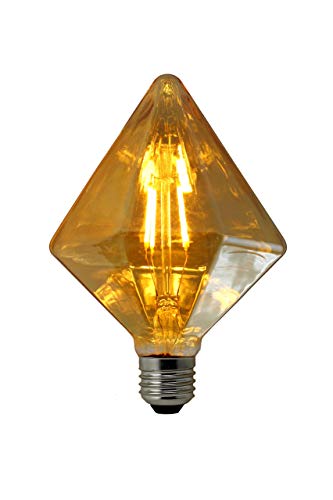 TECNOLUX EURO -LED Ampoules à filament 4W E27, éclairage LED vintage 4W Edison 3000K Diamond Point 46084