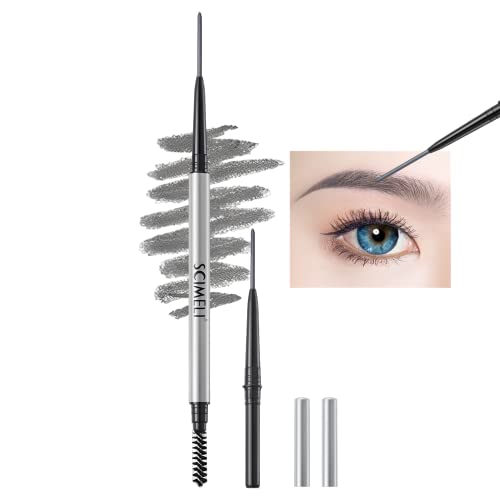 Eyebrow Pencil,2Pcs Professional Micro Brow Pencil With Spoolie Brush,Longwearing Waterproof Eyebrow Pencil,Eye Brow Pencils For Women.(Gray) #TOP17