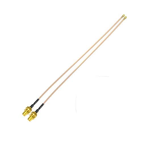 Bingfu RP-SMA Female Bulkhead to IPX IPEX U.FL RG178 WiFi Aerial Antenna Adapter Cable 30cm (2-Pack) for Wireless Mini PCI Express PCIE Network Card WiFi Adapter FPV UAV Drone controller