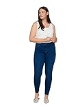 Enganliegende Passform Zizzi Große Größen Damen Baumwolljeggings mit Stretch Gr 46-48 Blau