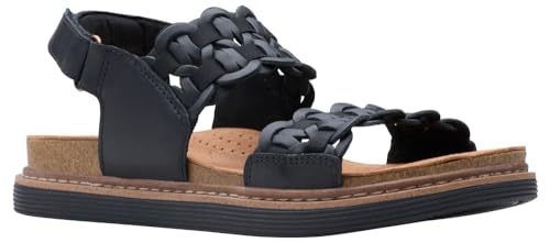 Clarks Para Mujer. 26181408 Sandalias De Piel Arwell Glide Negro (40), 3 A 5Cm, Velcro, Casual - 7