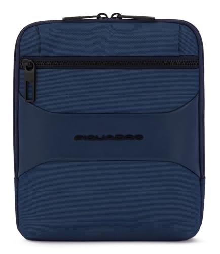 PIQUADRO, iPad® 8.3 Crossbody Bag aus recyceltem Stoff mit RFID-Schutz und Tasche für Konnequ, blau, blau, S, crossbody