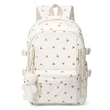 jingyuKJ Coquette Flower Backpack - Cute Aesthetic Backpack Kawaii Daypack (A01 Pink Flower)