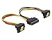 Produktbild Delock Kabel Power SATA 15 Pin > 2 x SATA HDD mit Metallclipâ gewinkelt