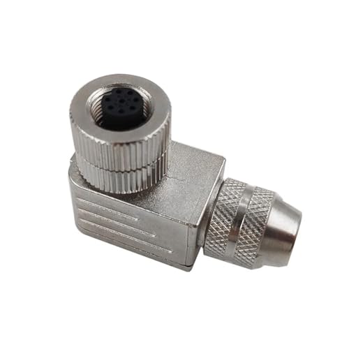 Conector acodado M12 blindado de 5 pines para proteger señales de sensor 4