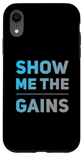 �ʔ������[���A�̃e�L�X�g Funny For People Funny Show Me The Gains �X�}�z�P�[�X iPhone XR �p