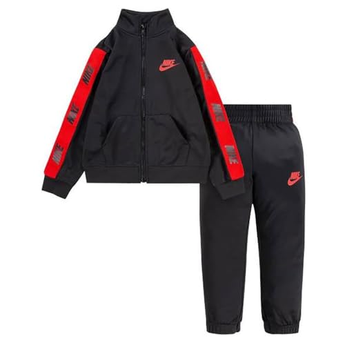 Nike Kinder Trainingsanzug Tricot Schwarz 86G796-023, Schwarz 6-7 Jahre