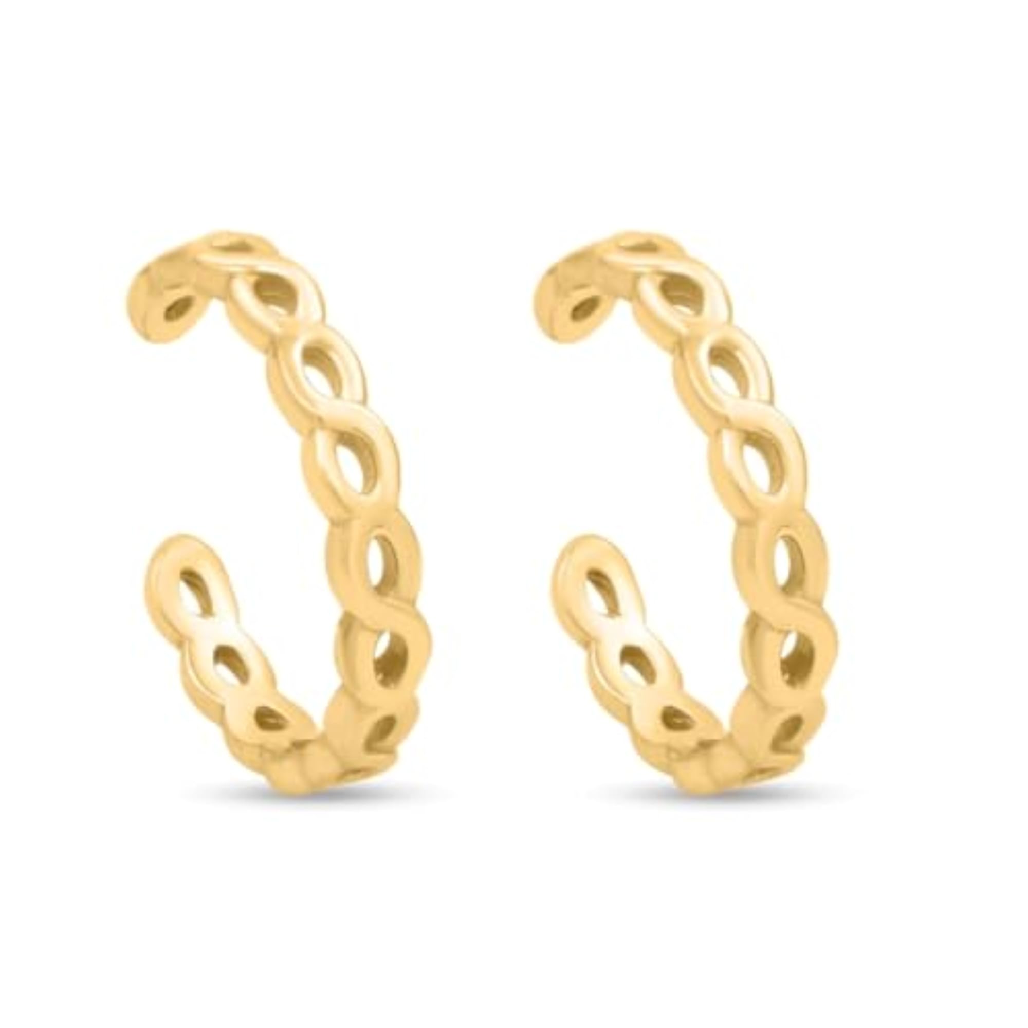 925 Sterling Silver Textured Gold Plated Adjustable Toe Ring