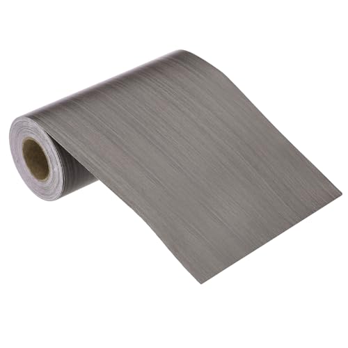 Image of MECCANIXITY Wood Grain Repair Tape, 5 Inch x 33 Feet Self Adhesive Wood Grain Tape Multi-Purpose Wallpaper Border Trim for Furniture Floors Windows Doors Tables Home DIY Projects, Dark Walnut