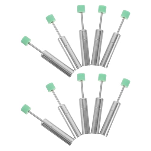 WATIIFUFU Amortiguador Hidráulico de Acero para Tapa de Bote de Basura, Pistón de Repuesto Verde Micro Compacto, Cierre Suave Silencioso para Basurero de Cocina, 10 Piezas para Hogar