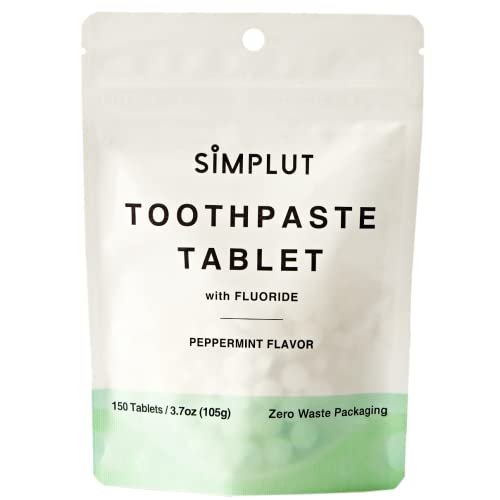 Chewable Toothpaste Tablets with Fluoride, Travel Sized Vegan