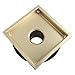 4 Inch 6 Inch 304 Stainless Steel Square Shower Floor Drain with Flange, Gold Bathroom Floor Grate for Waterproof Drainage, Compatible with Bathroom Kitchen Pool Balcony(6 Inch)