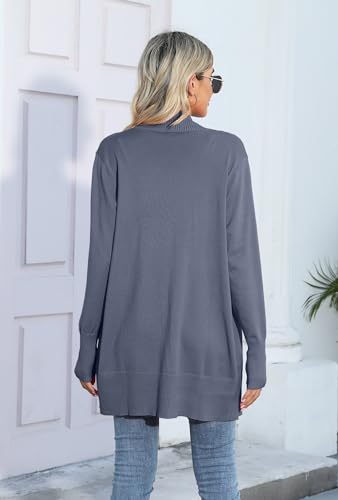 SUEANI Women's Open Front Casual Long Sleeve Knitwear Classic Sweaters Cardigan with Pockets3