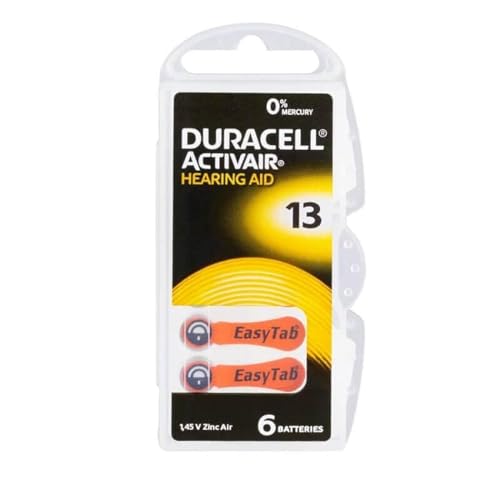 Duracell Activair Größe 13 Hörgerät Batterie 60x (10 Packs mit je 6 Stück)