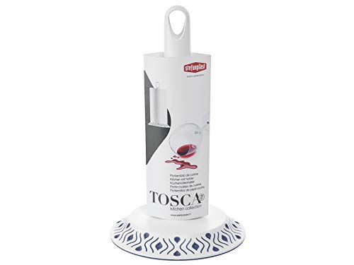 Stefanplast STF942, Blu, Portarotolo Tipo Scottex da Cucina per Alimenti, qualità Extra 100, Made in Italy, Ø 17 cm, Resina, Diametro