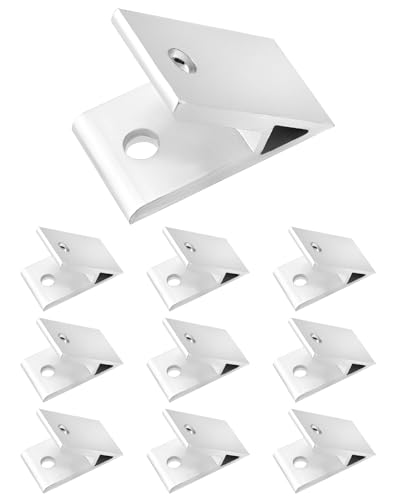 QWORK® 10X ALU Conector en ángulo interno de 45 grados Adecuado para perfil de aluminio 40x40 M8 para impresoras 3D, proyectos de bricolaje, enrutadores CNC