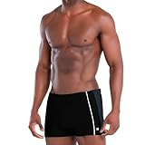 MASH Sunga Boxer Masculina Natação Piscina Xtra Life Uv 50+, Preto, GG