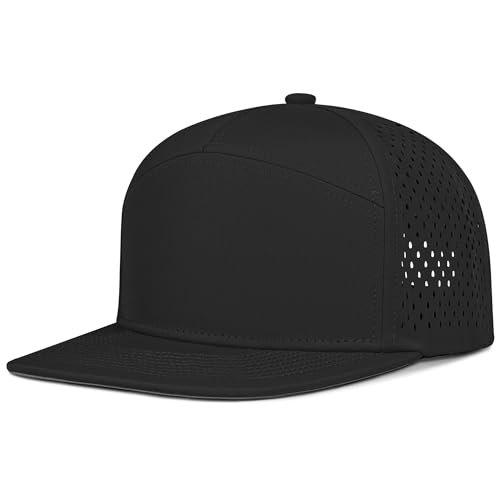 XXL 2XL Oversized Hats for Big Heads Performance Flat Brim Trucker Hat Men Women, 7 Panel Running