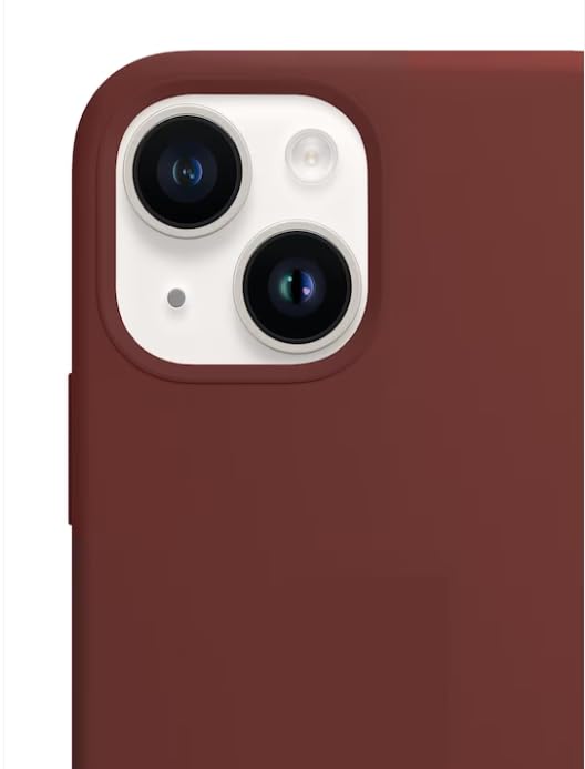 Image of MIDOS Back Cover Compatible with iPhone 15 Soft Silicone Case for Girls Full Protection Color Cover for iPhone 15 (Brown)