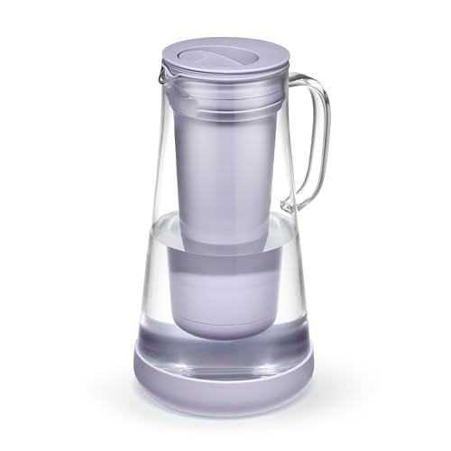LifeStraw Home Water Filter Pitcher, 7Cup, Wisteria, BPA Free Designed for Everyday
