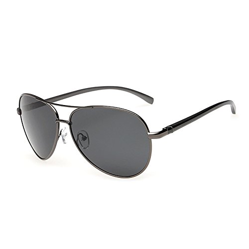 J+S Premium Ultra Sleek, Military Style, Sports Aviator Sunglasses, Polarized, 100% UV protection (Large Frame)