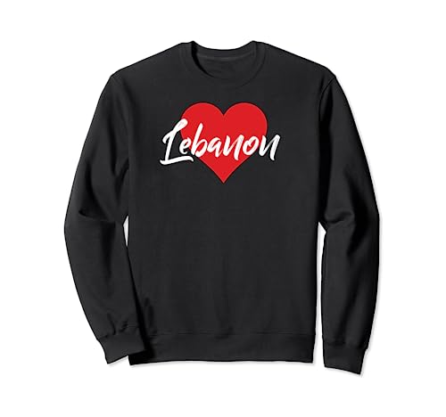 Cosas de recuerdo con la letra «I Love Lebanon Heart» para hombres y mujeres Sudadera