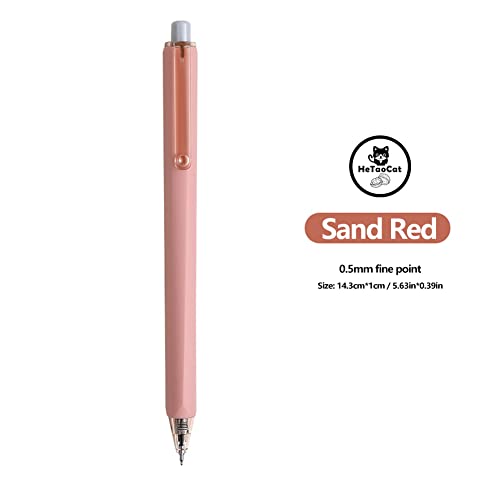 Hetaocat Retractable Gel Pens, 6 Pastel Exterior Colors, 0.5Mm Fine Point, Quick Drying, Writing Drawing, Black Ink Gel Pens, Box Of 6 Pens (6) #TOP5