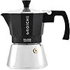 GROSCHE Milano Induction Stovetop Espresso Maker Moka Pot for Greca Induction Electric Gas Stoves Dishwasher Safe Stovetop Espresso Maker 3 Espresso Cup Black