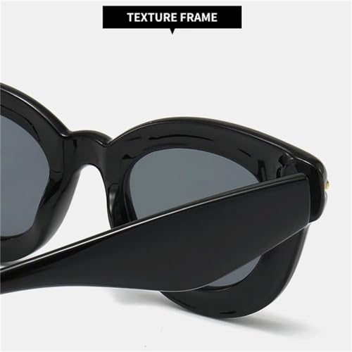 Oval Sunglasses Women Retro Rivets Men Punk Round Sun Glasses Shades4
