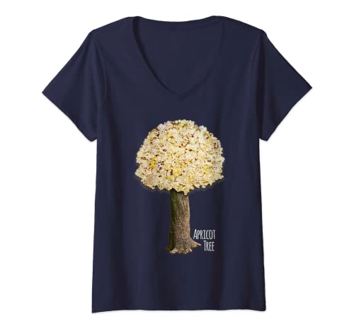 Photo de Femme LDS Primary Song Popcorn Popping Apricot Tree Mormon T-Shirt avec Col en V